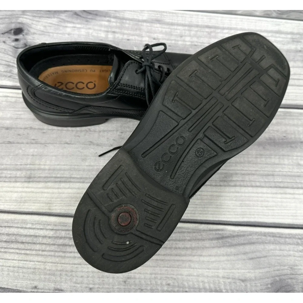 ECCO HELSINKI SQUARE TOE OXFORD DRESS SHOES Men's Size EU 45 /US 11 - 11.5 BLACK